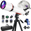 Telescope for Adults Astronomy,90mm Aperture 700mm Refractor Telescopes for Beginners,Fully Multi-Coated Optics with AZ Mount Tripod & Carry Bag,Wireless Remote,Phone Adapter, Ideal Gift for Men