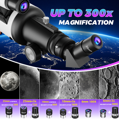 Telescope for Adults Astronomy,90mm Aperture 700mm Refractor Telescopes for Beginners,Fully Multi-Coated Optics with AZ Mount Tripod & Carry Bag,Wireless Remote,Phone Adapter, Ideal Gift for Men